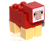 Part No: minesheep05  Name: Minecraft Sheep, Red - Brick Built