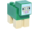 Part No: minesheep17  Name: Minecraft Sheep, Green - Brick Built