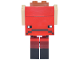 Part No: minestrider02  Name: Minecraft Strider (Dark Red Plate 1 x 3, Yellow Round Plates 1 x 1 with Open Stud) - Brick Built