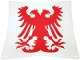 Part No: 108774pb01  Name: Cloth Sail 24 x 20 with Red Durmstrang Double-Headed Eagle Pattern