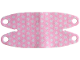 Part No: 109393pb01  Name: Cloth Hammock Oval 10 x 5 with Notches on Both Ends with Dots on Bright Pink Background Pattern
