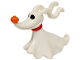 Part No: 109574pb01  Name: Dog, Disney with Molded Red Collar and Printed Black Eyes and Orange Pumpkin Nose Pattern (Zero)
