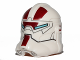 Part No: 11217pb04  Name: Minifigure, Headgear Helmet SW Clone Trooper (Phase 2) with Jek-14 Light Blue Visor and Dark Red Pattern