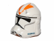 Part No: 11217pb11  Name: Minifigure, Headgear Helmet SW Clone Trooper (Phase 2) with Black Visor and Orange 212th Attack Battalion Markings Pattern