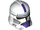 Part No: 11217pb19  Name: Minifigure, Headgear Helmet SW Clone Trooper (Phase 2) with Dark Purple 187th Legion Pattern