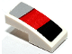 Part No: 11477pb183L  Name: Slope, Curved 2 x 1 x 2/3 with Black, Light Bluish Gray and Black Stripes Pattern Model Left Side (Sticker) - Set 75888