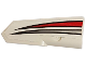 Part No: 11946pb044  Name: Technic, Panel Fairing #21 Very Small Smooth, Side B with Red and Silver Tapered Stripes Pattern (Sticker) - Set 42057