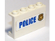Part No: 14718pb024  Name: Panel 1 x 4 x 2 with Side Supports - Hollow Studs with 'POLICE' and Badge Pattern (Sticker) - Set 60142