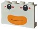 Part No: 14718pb079  Name: Panel 1 x 4 x 2 with Side Supports - Hollow Studs with Clown Car Face with Black Eyes, 4 Red Ovals and Closed Mouth with Orange Lips Pattern