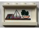 Part No: 14718pb089  Name: Panel 1 x 4 x 2 with Side Supports - Hollow Studs with Books, Boat, and Potted Plant on Shelf Pattern (Sticker) - Set 41702