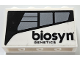 Part No: 14718pb092L  Name: Panel 1 x 4 x 2 with Side Supports - Hollow Studs with Black 'biosyn GENETICS' and Windows Pattern Model Left Side (Sticker) - Set 76949