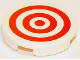 Part No: 14769pb186  Name: Tile, Round 2 x 2 with Bottom Stud Holder with Red Concentric Circles / Target Pattern
