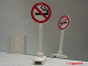 Part No: 14pb08  Name: Road Sign Round with No-Smoking Pattern on Both Sides