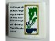 Part No: 15068pb543  Name: Slope, Curved 2 x 2 x 2/3 with Book Page with Writing, Dark Blue Cooking Pot, Bright Green Dragon and Diamond in Gold Frame Pattern (Sticker) - Set 31125