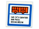 Part No: 15210pb025  Name: Road Sign 2 x 2 Square with Open O Clip with Orange Bus, '143 CITY CENTER', '166 PARK' AND '319 MUSEUM' Pattern (Sticker) - Set 60104