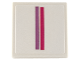 Part No: 15210pb161  Name: Road Sign 2 x 2 Square with Open O Clip with Medium Lavender and Magenta Letter I (2 Stripes) Pattern (Sticker) - Set 41732