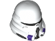 Part No: 15308pb03  Name: Minifigure, Headgear Helmet SW 187th Legion Clone Commander with Dark Purple Markings Pattern