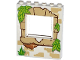 Part No: 15627pb007  Name: Panel 1 x 6 x 6 with Window with Tan Bricks, Grass and Leaves Pattern