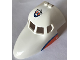 Part No: 18907pb05  Name: Aircraft Fuselage Forward Top Curved 6 x 10 x 4 with 5 Window Panes with Coast Guard Logo on Top and Blue Stripe on Orange Triangle with '01' Pattern on Both Sides (Stickers) - Set 60164