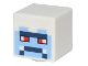 Part No: 19729pb059  Name: Minifigure, Head, Modified Cube with Pixelated Bright Light Blue Face, Red Eyes, and Dark Blue Mouth and Brow Pattern (Minecraft Yeti)