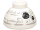 Part No: 20952pb07  Name: Brick, Round 1 1/2 x 1 1/2 x 2/3 Dome Top with SW Snowman BB-8 Droid Head with Black Sensors and Light Bluish Gray Lines Pattern