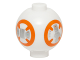 Part No: 20953pb01  Name: Brick, Round 2 x 2 Sphere with Stud / Robot Body with BB-8 Droid Pattern