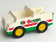 Part No: 2218c03pb01  Name: Duplo Car with 2 x 2 Studs and Green Base with Red Stripe and Octan Logo Pattern