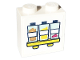 Part No: 22885pb007  Name: Brick, Modified 1 x 2 x 1 2/3 with Studs on Side with 3 Bottles on Yellow Shelf Pattern (Sticker) - Set 41703