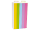 Part No: 22886pb30  Name: Brick 1 x 2 x 3 with Yellow, Lime, Bright Light Blue, Medium Lavender and Dark Pink Stripes Pattern