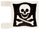 Part No: 2335p30  Name: Flag 2 x 2 Square with Rounded Skull and Crossbones on Black Background Pattern on Both Sides (Jolly Roger)