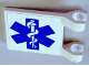 Part No: 2335pb016  Name: Flag 2 x 2 Square with EMT Star of Life Pattern on Both Sides (Stickers) - Set 3312
