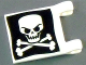 Part No: 2335pb030  Name: Flag 2 x 2 Square with Evil Skull and Crossbones on Black Background Pattern on Both Sides (Jolly Roger)