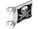 Part No: 2335pb130  Name: Flag 2 x 2 Square with Skull and Crossed Cutlasses (Jolly Roger) Pattern