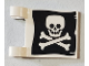 Part No: 2335pb212  Name: Flag 2 x 2 Square with Flat Skull and Crossbones on Black Background Pattern on Both Sides (Jolly Roger)