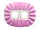 Part No: 24087pb04  Name: Minifigure Skirt Plastic, Ruffled (Ballerina Tutu) with Bright Pink Top, Silver Dots Pattern