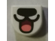 Part No: 24246pb021  Name: Tile, Round 1 x 1 Half Circle Extended with Black Nose and Open Mouth with Tongue Pattern