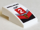 Part No: 24309pb027  Name: Slope, Curved 3 x 2 with 'DMG MORI', Number 2 and Porsche Logo Pattern (Sticker) - Set 75887