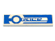 Part No: 2431pb0056  Name: Tile 1 x 4 with Blue and White 'Race' Pattern (Sticker) - Set 8662