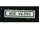 Part No: 2431pb0100  Name: Tile 1 x 4 with Black 'WOB VW 1960' on White Background Pattern (Sticker) - Set 10187