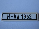 Part No: 2431pb0176  Name: Tile 1 x 4 with Black 'H-VW 1962' Pattern (Sticker) - Set 10220
