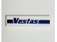 Part No: 2431pb0518  Name: Tile 1 x 4 with Dark Blue Vestas Logo Pattern (Sticker) - Set 9764