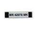 Part No: 2431pb0578  Name: Tile 1 x 4 with Black 'MR 42078 MK' Pattern (Sticker) - Set 42078