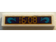 Part No: 2431pb0939  Name: Tile 1 x 4 with Digital Clock, Bright Light Orange '16:08' on Black Background Pattern (Sticker) - Set 41671