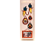 Part No: 2454pb289  Name: Brick 1 x 2 x 5 with Portrait Pictures of Rabbits and Hanging Carrot Lights Pattern (Sticker) - Set 40449