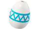 Part No: 24946pb01  Name: Egg with Small Pin Hole with Medium Azure Lines and Zigzag Pattern