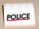 Part No: 2513pb02  Name: Vehicle, Mudguard 3 x 4 Slope with 'POLICE' Red Line Pattern (Sticker) - Set 6398/6625