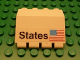 Part No: 2582pb05  Name: Panel 2 x 4 x 3 1/3 with Hinge with 'States' and USA Flag Pattern (Sticker) - Set 1682