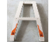Part No: 2635pb08  Name: Support Crane Stand Double with Black Arrow in Circle on Orange Background Pattern (Stickers) – Set 7690