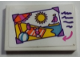 Part No: 26603pb070  Name: Tile 2 x 3 with Picture of Beach Scene and Dark Purple Lines Pattern (Sticker) - Set 41169
