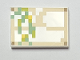 Part No: 26603pb077  Name: Tile 2 x 3 with Pixelated Green, Lime, Tan and Yellow Pattern (Minecraft Iron Golem)